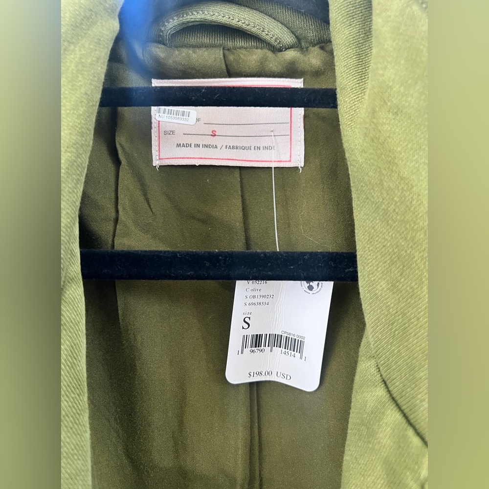 Free People Rebel Knit Oversized Moto Jacket – Olive – Size S – NWT - Picture 3 of 10